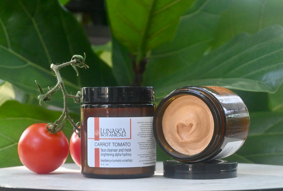 Carrot Tomato Alpha Hydroxy Face Cleanser and Mask