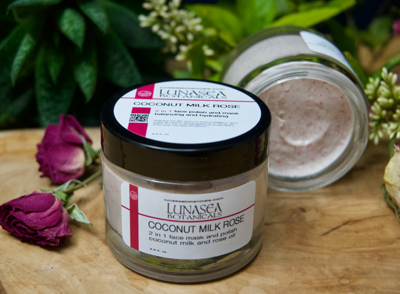 Coconut Milk Rose 2 in 1 Face mask and Polish